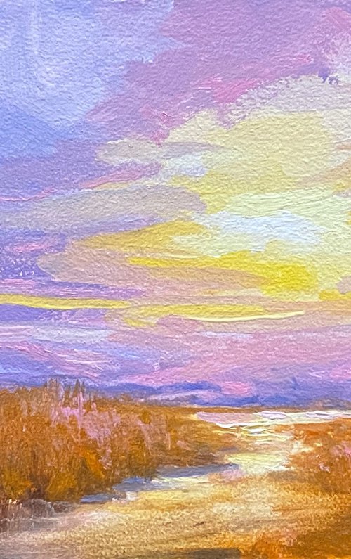 Sunset Illuminated Landscape miniature by Tatyana Fogarty