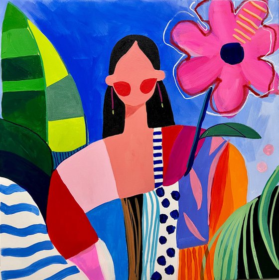 Woman with Flowers