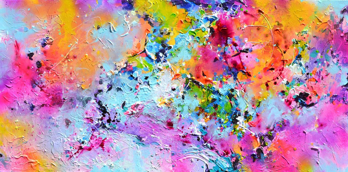 Abstract Acrylic Painting By Soos Roxana Gabriela, 39 X 20", Inner Synergy, Original Artwork