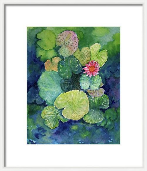 Lotus Pond with Water Lilies by Asha Shenoy
