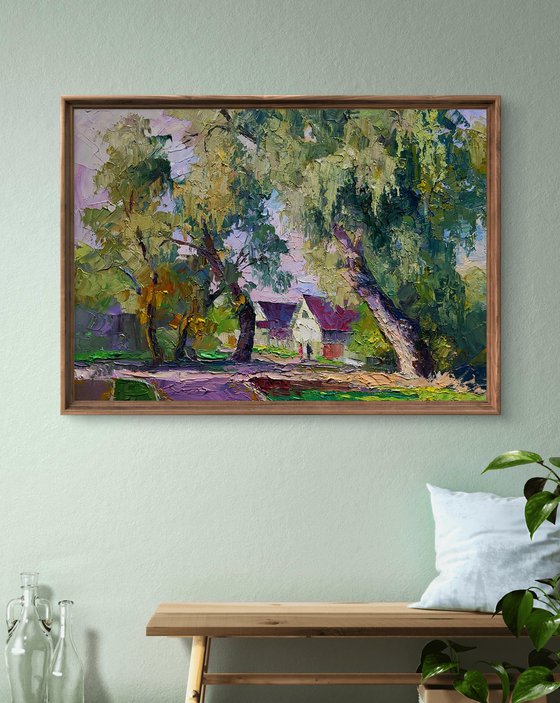 Willows near the yard