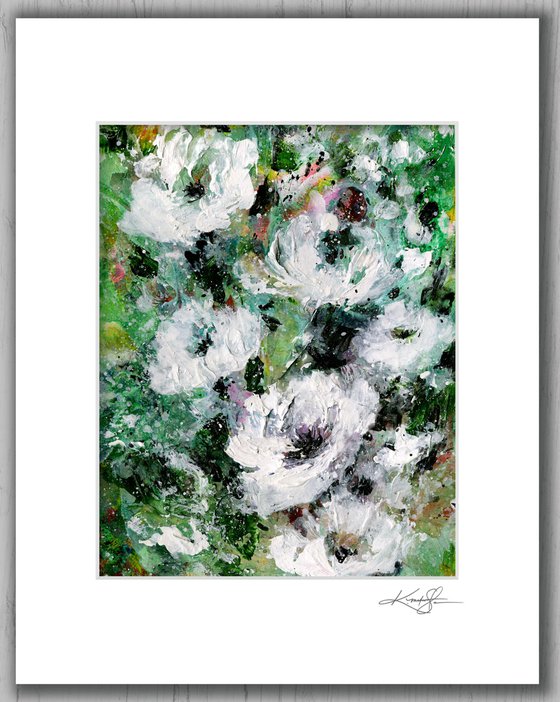 Floral Delight 49 - Textured Floral Abstract Painting by Kathy Morton Stanion