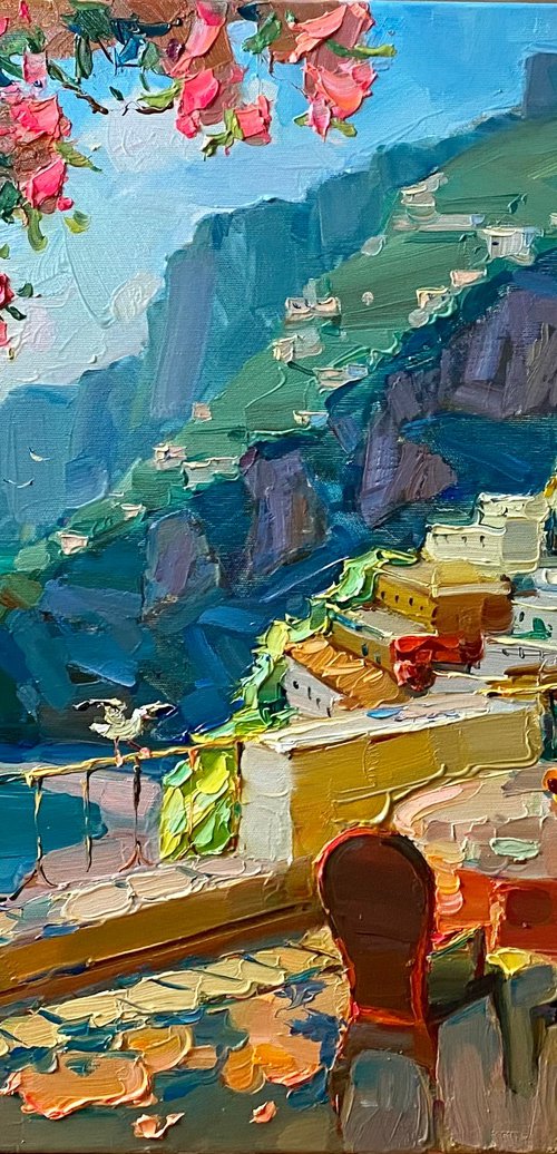 Breakfast on seaside of Italy by Oleksii Chebotaru