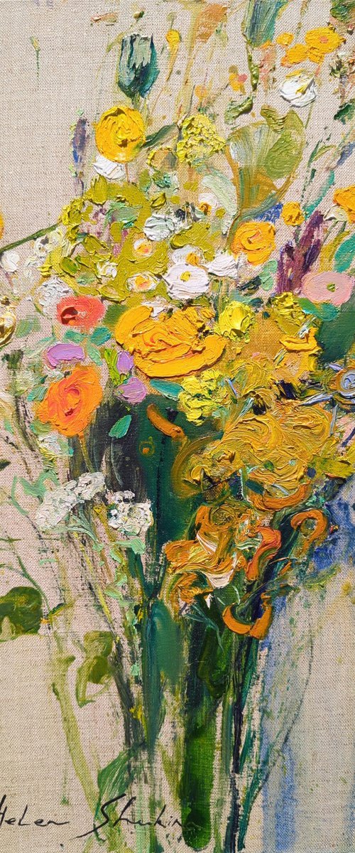 Wildflowers | Sunny bouquet by Helen Shukina