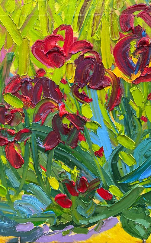 Red tulips by Olga Bezhina