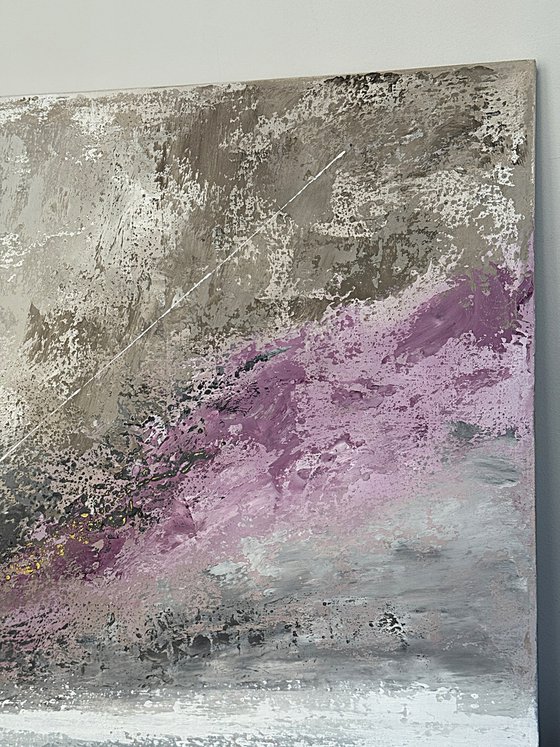 Golden Break of Dawn-blue pink wall art