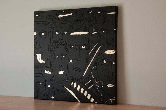 Gold in Their Eyes - Black Painting
