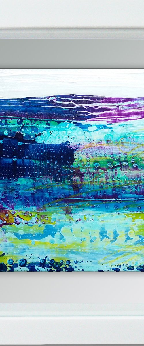 Framed ready to hang original abstract - abstract landscape #20 by Carolynne Coulson