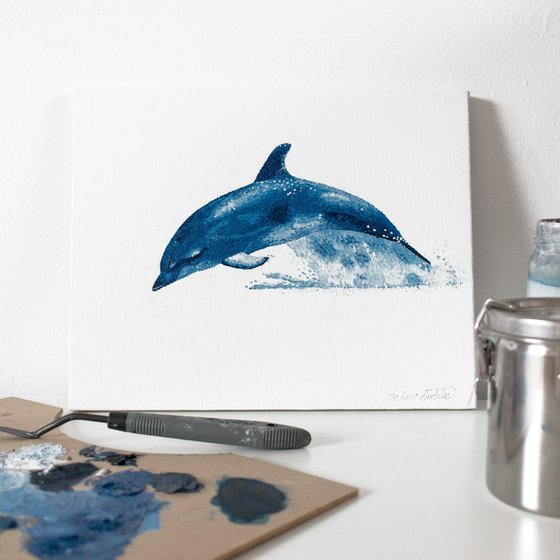 Dolphin Oil Painting "Joy"