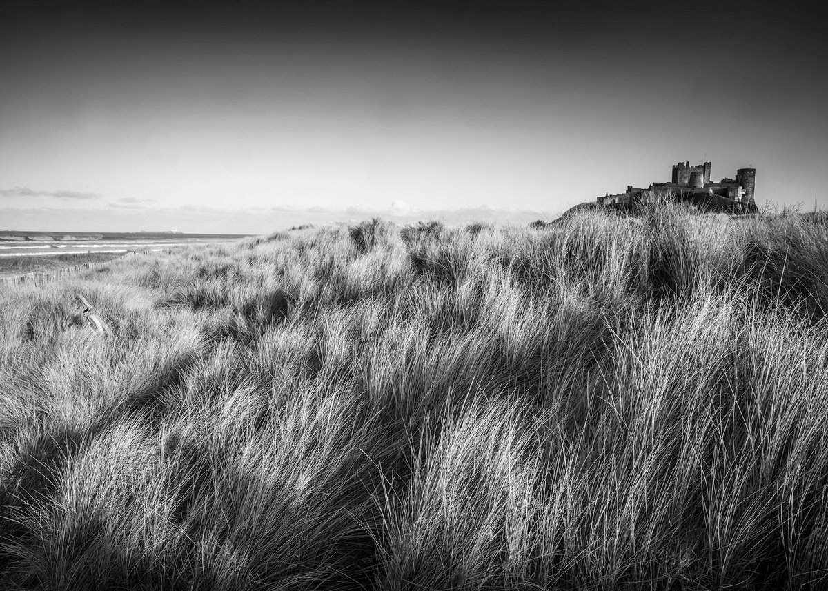 Photorealistic Landscape Photograph By Stephen Hodgetts Photography, 17 X 12", Bamburgh Castle - Northumbria, Original Artwork