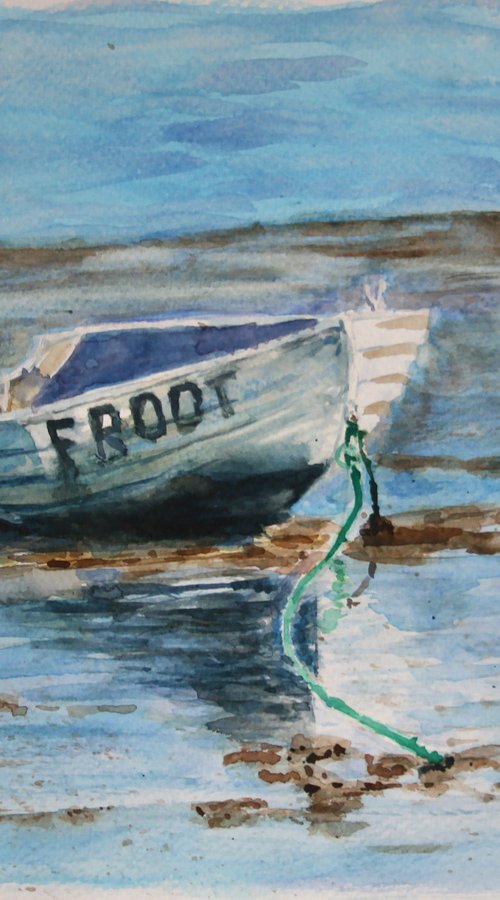 Boat... /  ORIGINAL Watercolor PAINTING by Salana Art Gallery