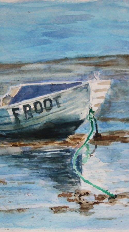 Boat... /  ORIGINAL Watercolor PAINTING by Salana Art / Svetlana Samovarova