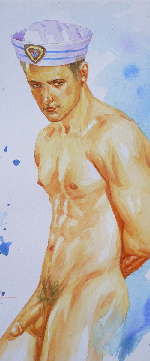 WATERCOLOUR MEN SAILOR #12-26-01 by Hongtao Huang