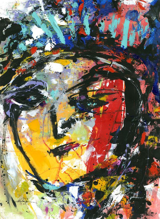 Queen - LARGE Abstract Portrait by Kathy Morton Stanion