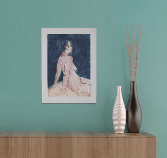 Seated female nude
