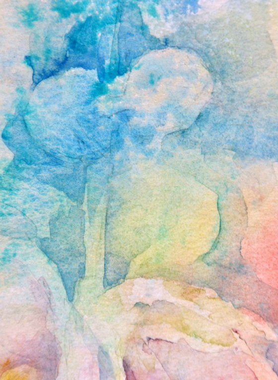 MELLOW  LIGHT original watercolor 20X50