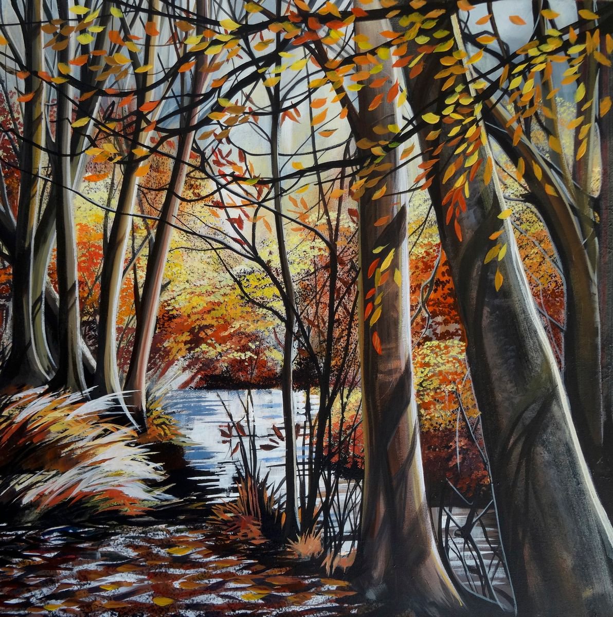 autumn leaves painting
