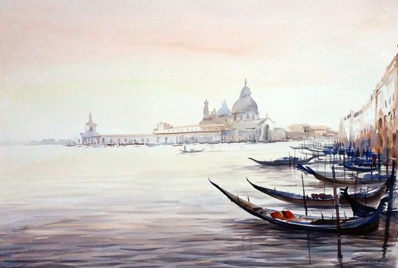 Venice at Early Morning - Watercolor Painting