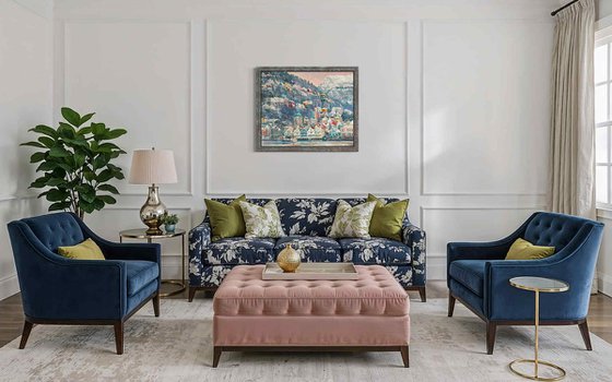 Bergen. Under the pink sky