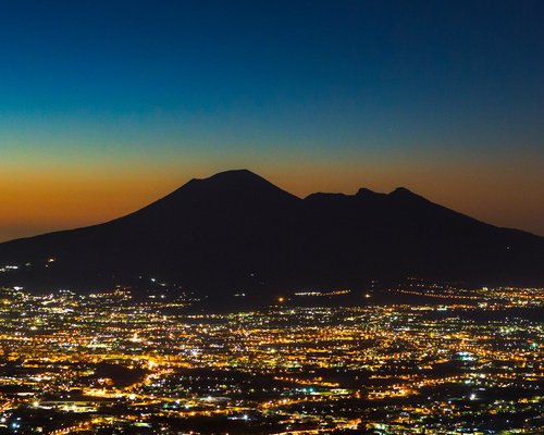 Mount Vesuvius at Night by Erik Brede