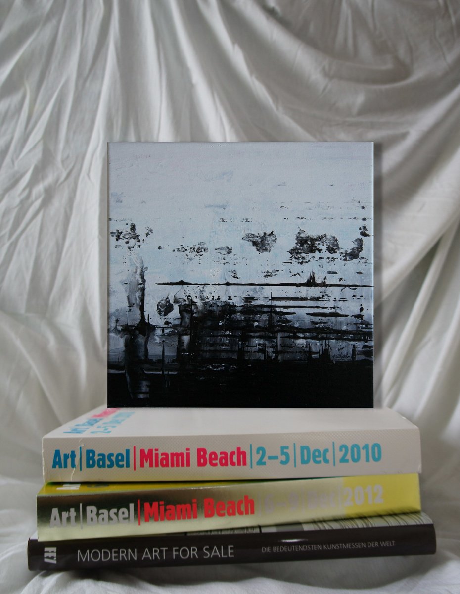 Abstract Acrylic Painting By Ansgar Dressler, 12 X 12, Afterworld Impression I [S], Original Artwork