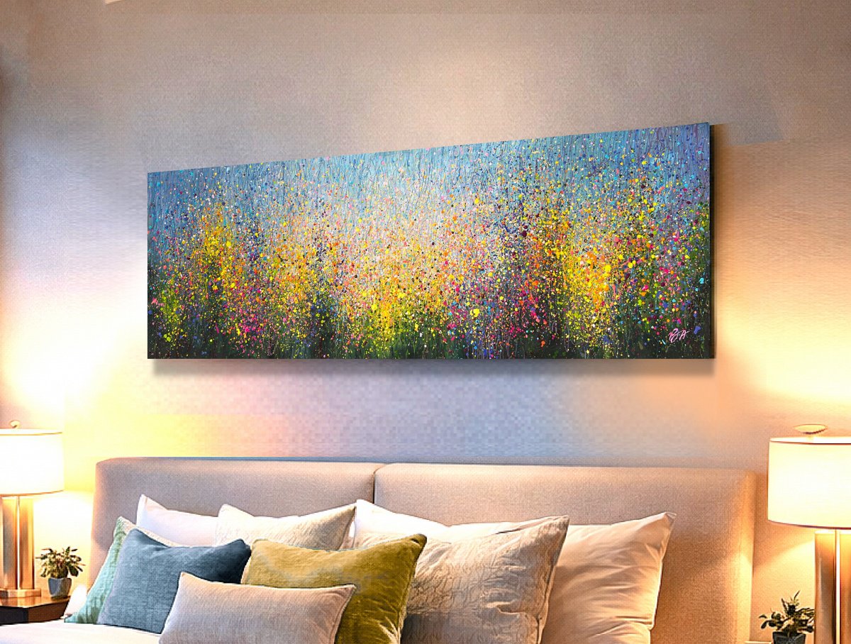  Summer Meadows - Yellow By Bogdana Antoniuk, 79 X 28, Artwork For Sale On Artfinder