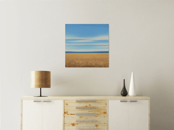 Golden Field - Blue Sky Landscape