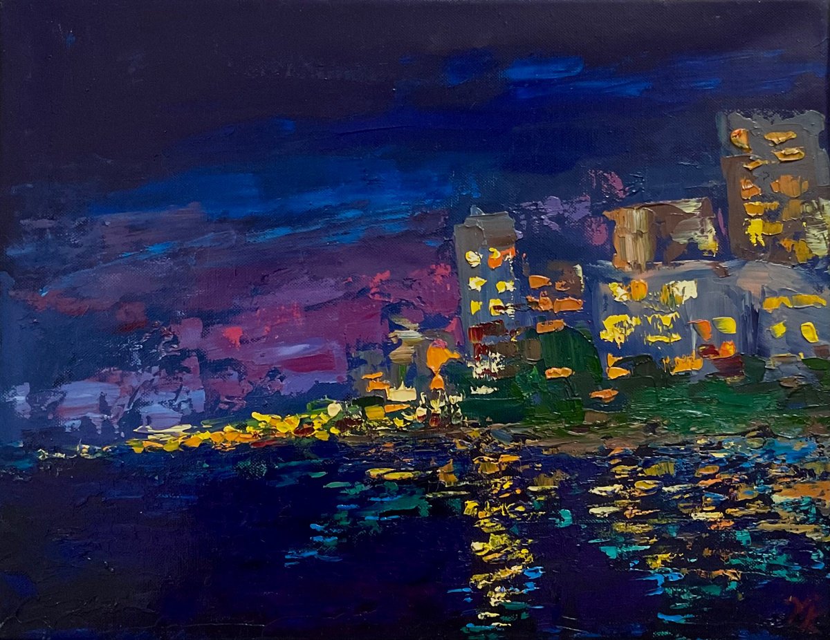 Impressionistic Landscape Oil Painting By Vera Klimova, 17 X 13", Alicante, Original Artwork