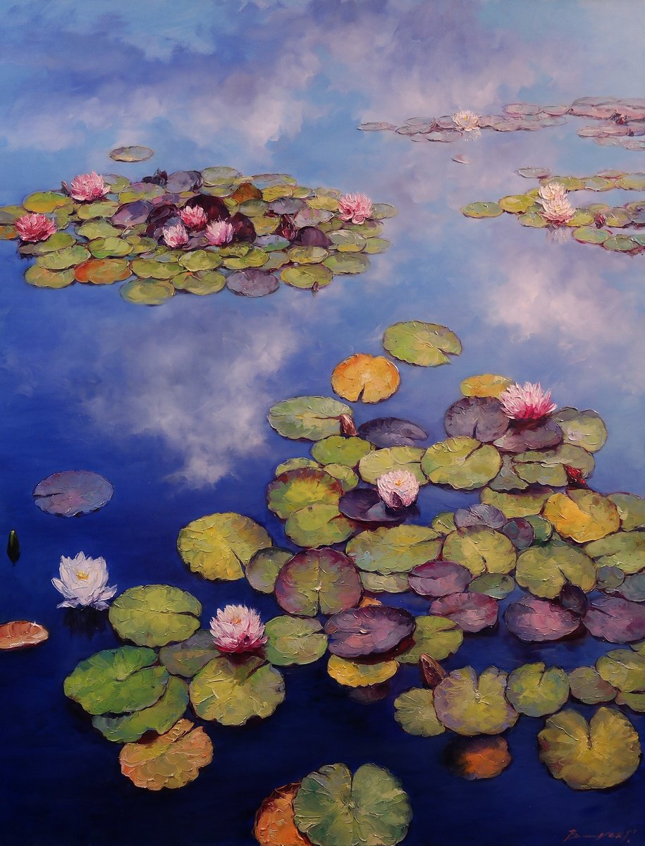 Lilies on the Pond by Gennady Vylusk