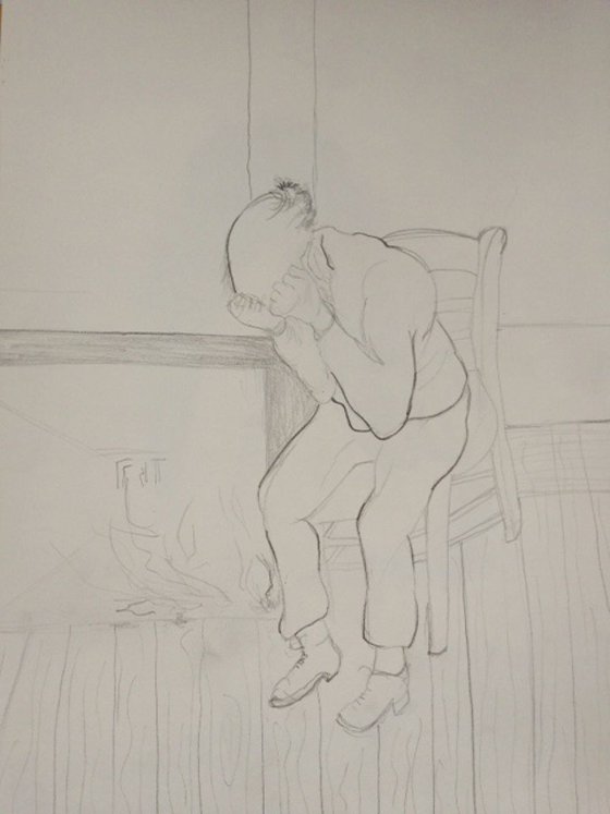Copy of Old man sorrow by Vincent van gogh