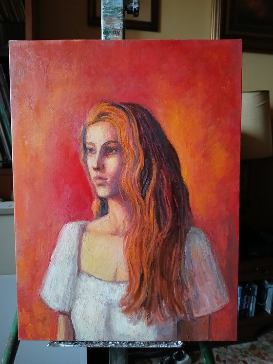 Portrait of young woman