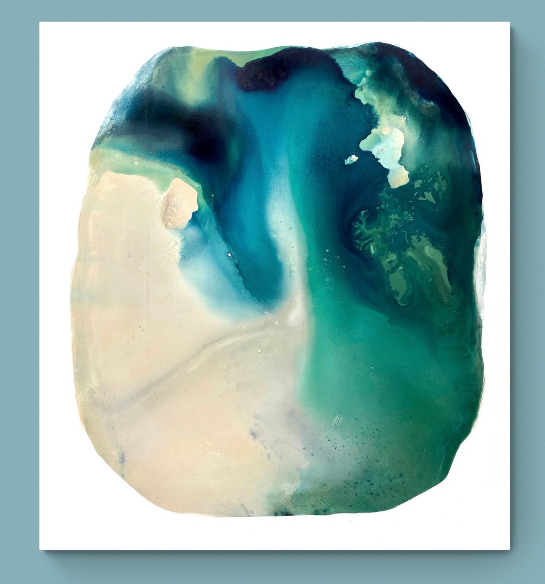 Abstract Acrylic Painting By Cristina Dalla Valentina, 35 X 39, Inner Space 3, Original Artwork