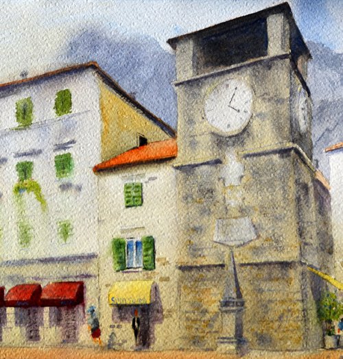 Souvenir from Kotor Montenegro medium_23x54 2019 by Nenad Kojić watercolorist