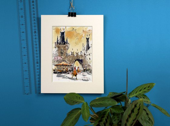 Prague Urban Sketch Watercolor