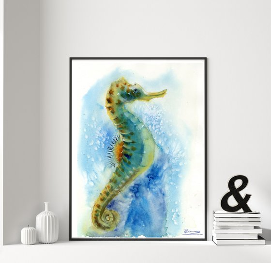 Seahorse in the water