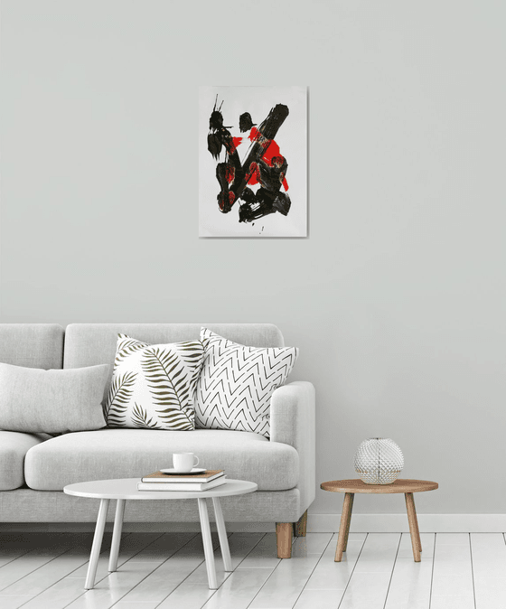 Black & Red IV /  ORIGINAL PAINTING