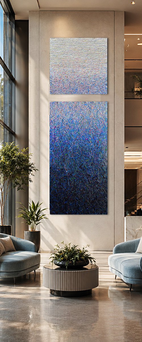 In search of silence- 3 (blue) by Nadiia Antoniuk