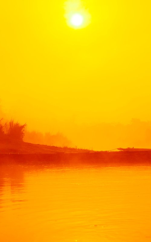 Yellow Morning in Nepal by Viet Ha Tran
