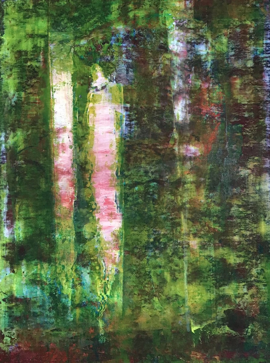 Abstract Acrylic Painting By Richard Heys, 17 X 21", Stolen Time 122, Original Artwork