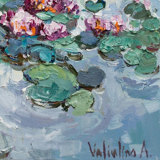 Water lilies - Original Oil painting