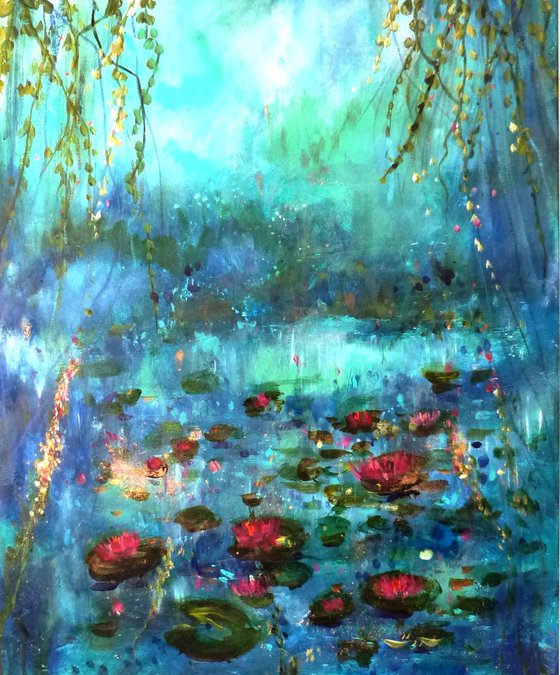 The blue pond 60x 73 cm.