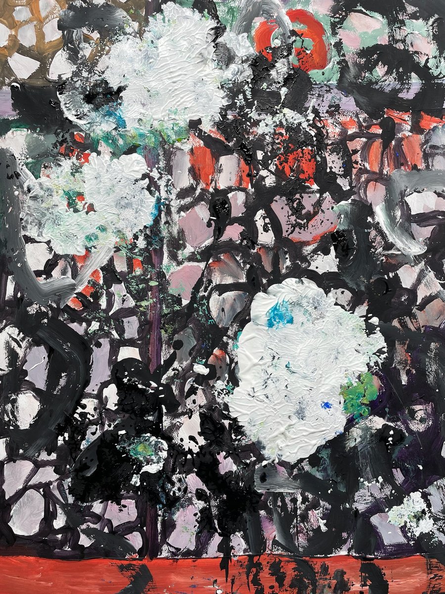 Organic Abstract Acrylic Painting By Christel Haag, 15 X 19, Memories, Original Artwork