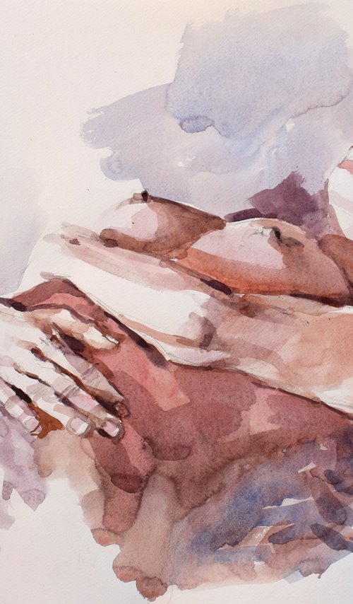 Sleeping beauty III (70x50cm) by Goran Žigolić Watercolors