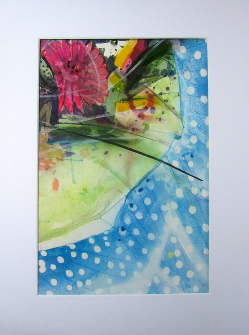 Abstract Birthday Flowers 3 by Violeta Damjanovic-Behrendt