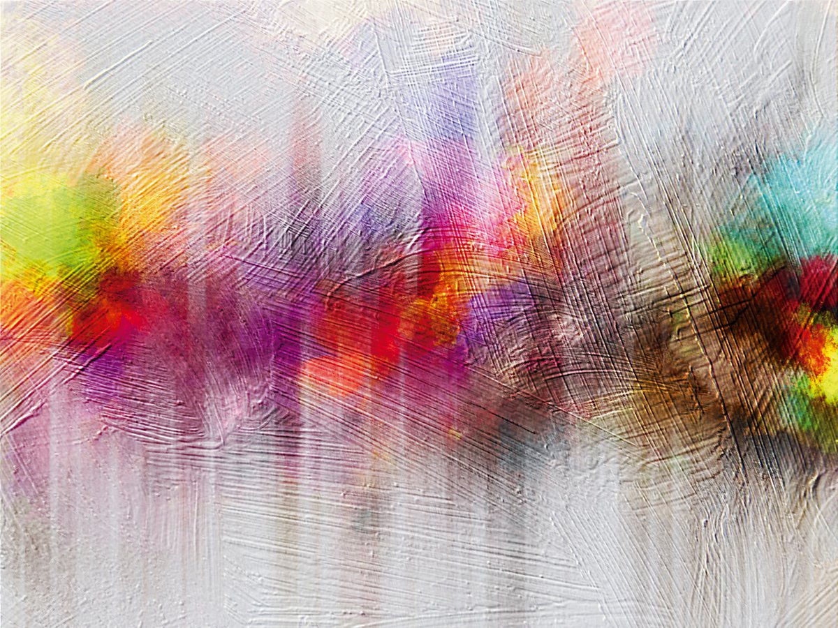 Abstract Landscape Print By Javier Diaz, 79 X 60, Praderas Etereas 4/Xl Large Original Artwork, Original Artwork