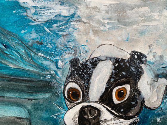 Underwater Animals Painting for Home Decor, Humour Art Decor, Artfinder Gift Ideas
