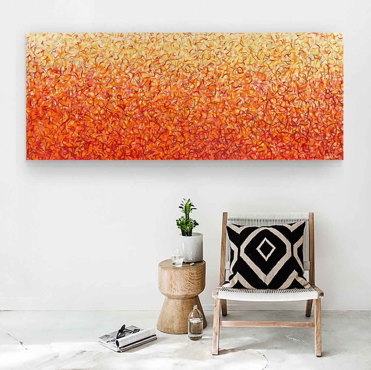 Outback Dance 152 x 61cm acrylic on canvas by George Hall