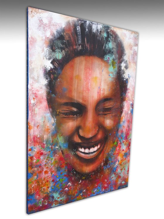 put a smile on your face (120 x 80 cm)