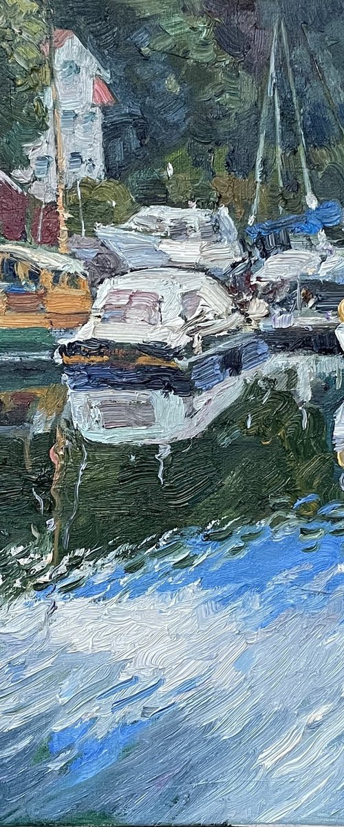 Boats in the Paddehavet by Nadezda Stupina