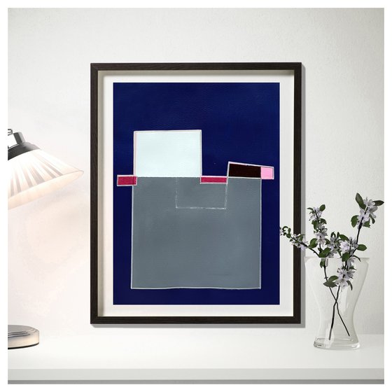 Blue and grey composition II